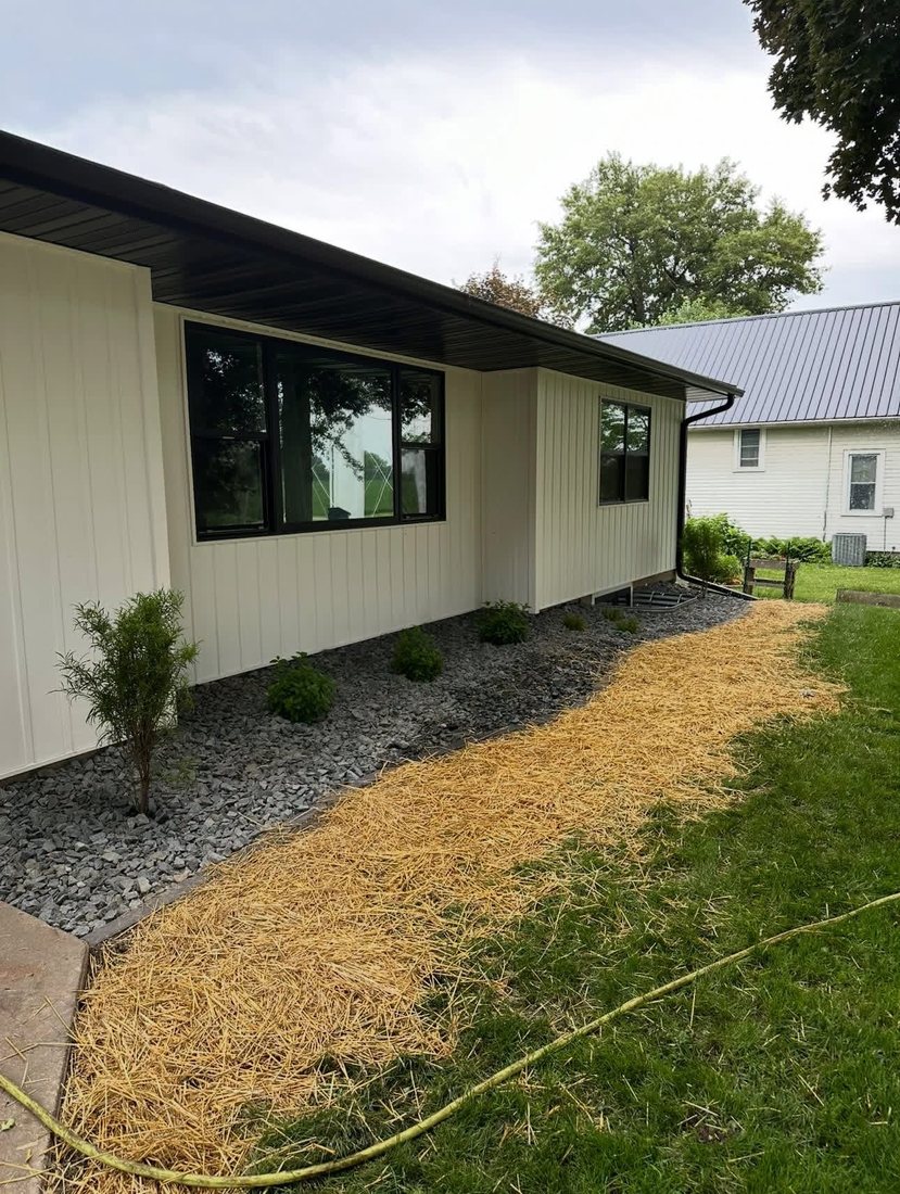 Rock Bed & Plantings — after