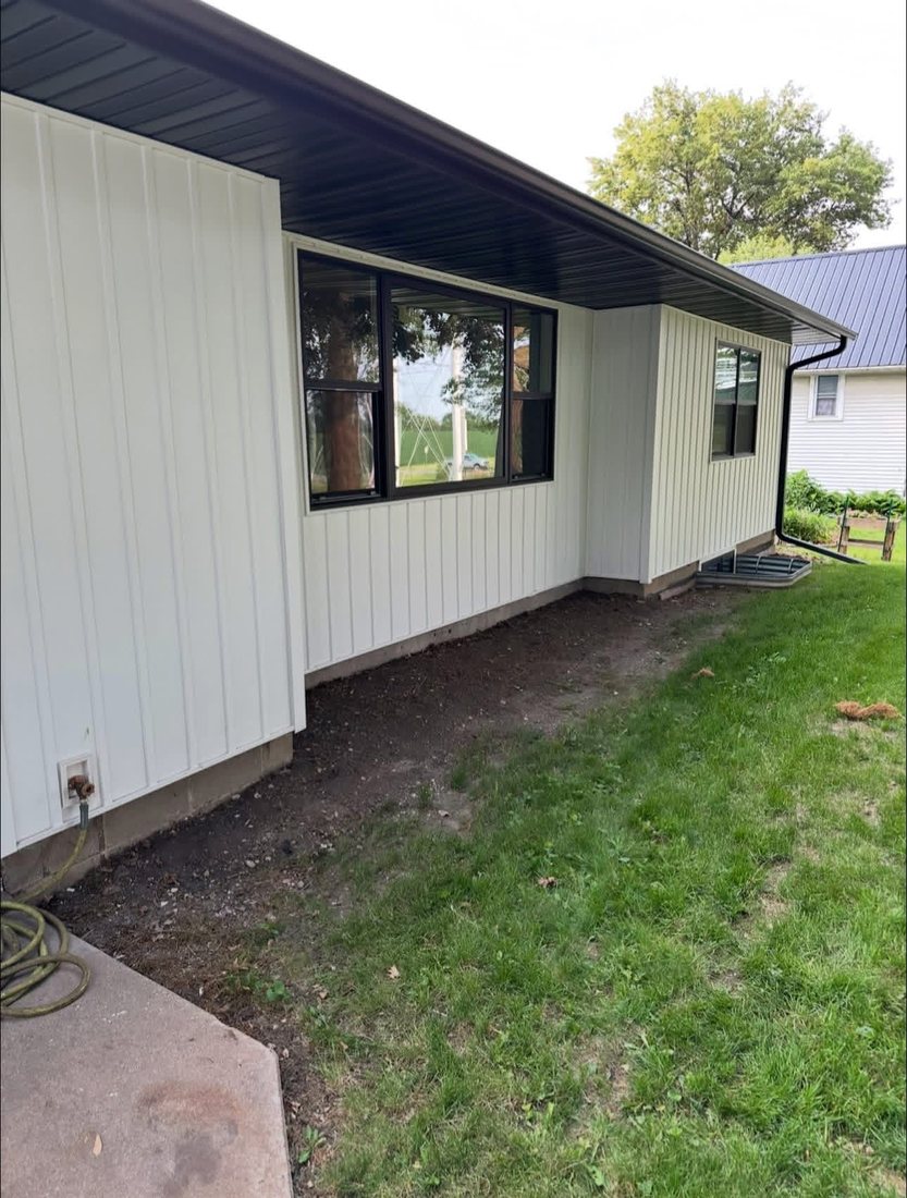 Rock Bed & Plantings — before