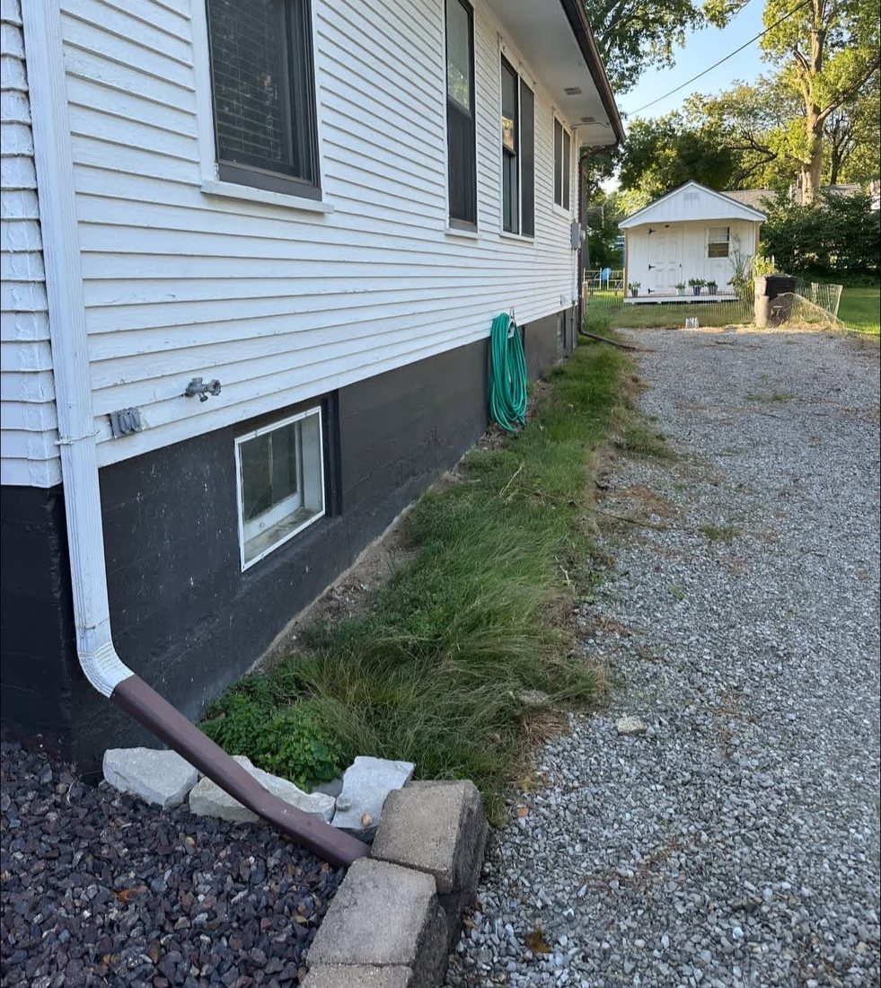 Foundation Rock & Edging — before