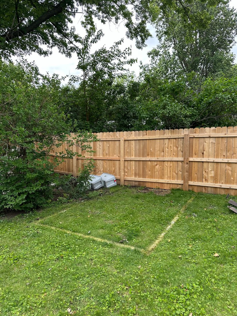 Shed Gravel Pad Build — before